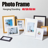 5R/A4/4R/6R Wooden Photo Frame Wall Decor Hanging Picture Frame with Stand Home Decoration