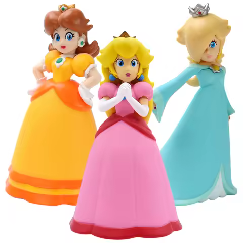 6 Styles Mario Bros Princess Peach Rosalina Daisy Action Figures Toys Cute Anime Pauline Creative Co