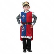4pcs Medieval King Costume For Kids: Robe + Crown + Cape + Pants, Suitable For School Stage Performa