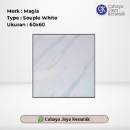Magia Souple White 60x60 lantai granit glossy