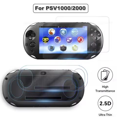 Tempered Glass for Sony PS Vita PSV 1000 Screen Protector Clear Full HD Front+Back Cover Protective 