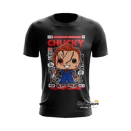 MyUnique Pop Culture Chucky Custom Print T-shirt (Black)