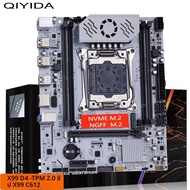 QIYIDA X99 เมนบอร์ด D4-TPM2.0 LGA 2011 3 พร้อมช่อง M.2 รองรับ X99 C612chip หน่วยความจำ DDR4 SATA3.0 