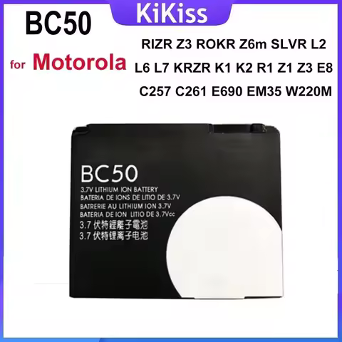 Battery BC50 Battery For Motorola RIZR Z3 ROKR Z6m SLVR L2 L6 L7 KRZR K1 K2 R1 Z1 Z3 E8 C257 C261 E6