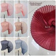 Small Pleated Sash Organza Fabric Width 15 Inches (1 Piece Length 2.80-3 Meters) (Ready To Use)