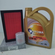 NISSAN SERENA C27 2.0 HYBRID OIL FILTER + AIR FILTER + KOYOMA 15W40 MINERAL ENGINE OIL
