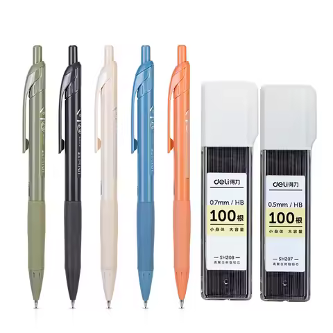 Deli 0.5/0.7mm Mechanical Pencil HB Pencil Leads Set Automatic Pencil Core Refill Art Drawing Sketch