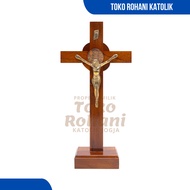 BENEDICT SITTING CROSS 25-30 CM BENEDICT TABLE CROSS/ CATHOLIC CROSS/ JESUS STATUE CROSS/ BENEDICT S
