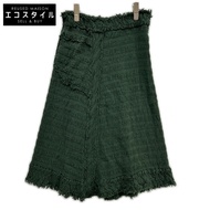 M.Issey Miyake MI54-FG451 卡其色褶皺毛邊 A 級雙口袋半身裙 [二手]