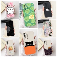 Huawei P40lite 5G CDY-NX9A Case nova7SE CDY-NX9B Fashion Cute Painted Shockproof Silicone Cover Huaw