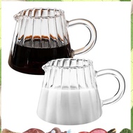 2 Pcs Glass Pitcher, Wave Shaped Glass Creamer Pitcher, Glass Tea Pitcher, Coffee Milk Creamer Pitch