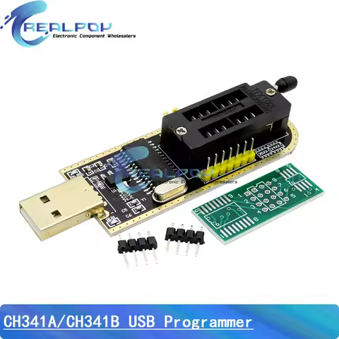 CH341A / CH341B 24 25 Series EEPROM Flash BIOS USB Programmer with Software & Driver