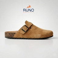 Boston Tan Mules Clog Classic Sole Runo Project - Birken Docmart Men's Sandals