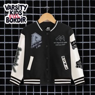 Authentic Children's Varsity Baseball Jacket, Original Full Embroidery Boys' and Girls' Baseball Bom