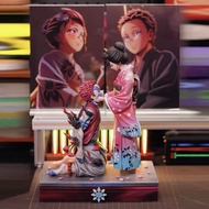 Bandai | 27cm Demon Slayer Akaza Koyuki Figure Set Action Figures Anime Periphery Ornament Figure Mo