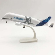 Airbus Beluga XL A330 Diecast Airplane with Landing Gears and Stand for Display Collections 8 inches