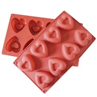 8-Hole Heart Donut Silicone Mould Chocolate Mould Cookie Mould Mousse Cake Mould DIY Baking Tool