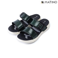 MATINO PLAY รองเท้าแตะชายหนังแท้ รุ่น MC/T 9323 - GREEN/NAVY/RED