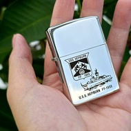 Bật Lửa Zippo Thuyền Chiến FF -1055 Bạc Chu Niên 1932- 1985 ( Tặng Đá Bấc) Hột Quẹt Xăng Đá Zippo