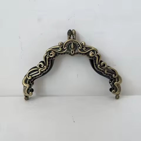 1 Piece 5 Inch 12.5 Cm Vintage Fancy Zinc Alloy Emboss Screws On Coin Bag Purse Pouch Frame Hardware