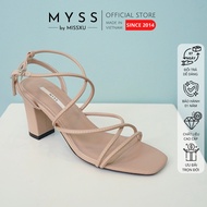 Fashionable 7cm double cross strap MYSS women's sandals - SD86
