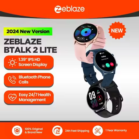 New 2024 Zeblaze Btalk 2 Lite Voice Calling Smart Watch Large 1.39'' IPS Display 100+ Sports Modes 2