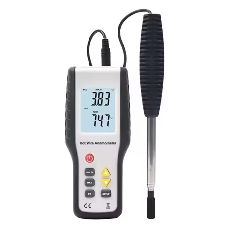 HTI HT-9829 High Sensitivie Digital Portable Wind Speed Meter Hot Wire Thermal Anemometer Anemometro