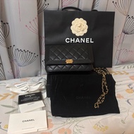 Chanel boy woc 黑金羊皮款