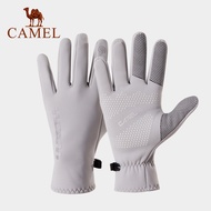 CAMEL outdoor cycling gloves for women waterproof, windproof, warm, velvet-lined gloves with touch s