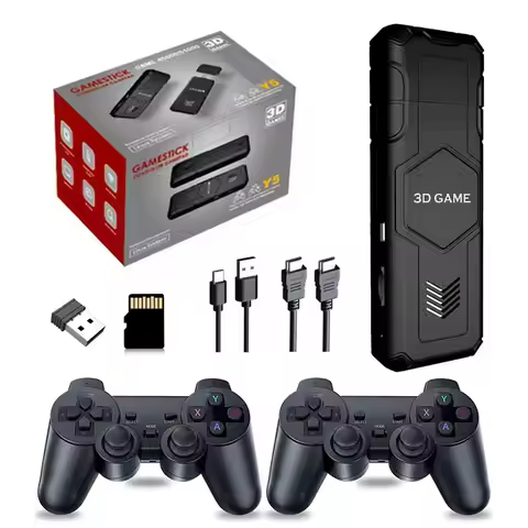 Y5 Retro TV Game Stick 2.4G Wireless Controller 4K HD Video Game Console Support Multiplayer PS1 Fam