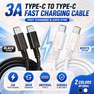 [Tuye]Kabel Pengecas Cepat Samsung 3A Dual Type C 1M-2M Kabel Data Pengecas Universal untuk Telefon 