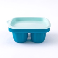 Lucky baby - LB 0156 - Silicone Snack Keeper - baby food storage box with lid - 4 holes - 2 color va