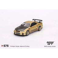 MINI GT 676 Nissan Skyline GT-R (R34) Top Secret Top Secret Gold Japan Exclusive