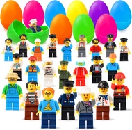 24PCS Easter Eggs + 24PCSPeople Easter Egg Fillers Easter Basket Stuffers for Kids Plastic Supprise 