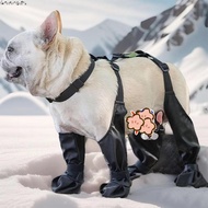 Suspender Boots for Dogs Waterproof Dog Shoes Anti Slip Pet Paw Protector for Small Medium Dogs Wint