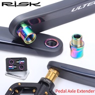 RISK Titanium Ti Bike Pedal Axle Extender Bicycle Pedal Extension Bolts Spacers 16mm 20mm for MTB Road Bicycle Pedals 1 Pair