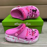 DÉP SỤC CROSS TRẺ EM BAND CRUSH BARBIE CAO 4CM XUẤT XỊN CHAM KÈM DÉP NHƯ HÌNH