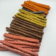 Round Leather Grinding Stick Dog Dental Treats Made From Real Cows 1 Mixed Flavors 500g Size 5 Inche