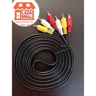 RCA 3 COLOUR HD TV WAYAR (YELLOW WHITE RED) SUPPORT AUDIO AV(DVD / NJOI) THREE 3个颜色电视电线黄色/白/红色支持音频和屏