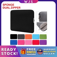 (DUAL ZIPPER) WJS Laptop Bag Sleeve Case Cover Soft Notebook Pouch Briefcase Laptop Cover For MacBook Air Pro Lenovo HP Dell Asus 11 13 15 inch MULTICOLOR [FREE RM 50 VOUCHER]
