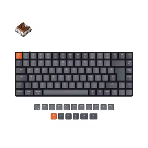 Keychron K3 D V2 German DE ISO Ultra-slim Wireless Mechanical Low Profile Keyboard Optical Hot-Swap 