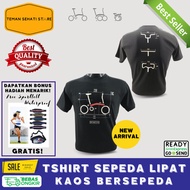 Kaos Sepeda Lipat Brompton / T-shirt Brompton Gowes Sepeda Lipat