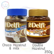 DELFI Choco Spread - Choco Hazelnut and Milk / Double Hazelnut 350g