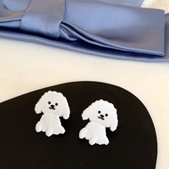 Marshmallow Bichon Metal Cute Bichon Earrings S925 Earrings ⭐Wa. BOA⭐Bichon