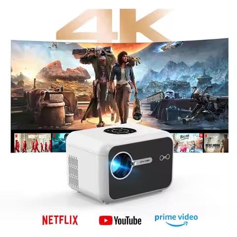 CAIWEI A6L Full HD 1080P Projector 4K Home Theater 2500 ANSI Dolby for Movies Smart TV WiFi Auto Foc