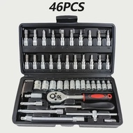 AIRAJ NEW Car Repair Tool Kit 46/53 Piece/Set Socket Set Car Repair Tool Ratchet Torque Wrench Comb