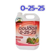 (แกลลอน 5 ลิตร) ปุ๋ยน้ำ 0-25-25 ออปตอล ป้องกันการแตกใบอ่อน หยุดยอด ตัดใบอ่อน ปุ๋ยน้ำออปตอล