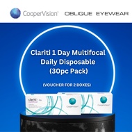 [Obliqueeyewear] COOPER VISION CLARITI 1 DAY MULTIFOCAL (30PCS) 2 BOXES VOUCHER [REDEEM IN STORE]