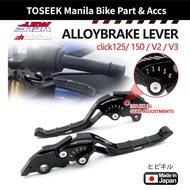 HBK CLICK V2 / CLICK V3 COMBI CNC ALLOY BRAKE LEVER SET FOR HONDA CLICK V2 AND CLICK V3 2PCS