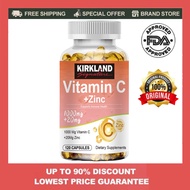 KIRKLAND Vitamin C Mit Zink Capsules 1000mg Vitamin C With 20mg Zinc Capsule Immune Support, Energy 